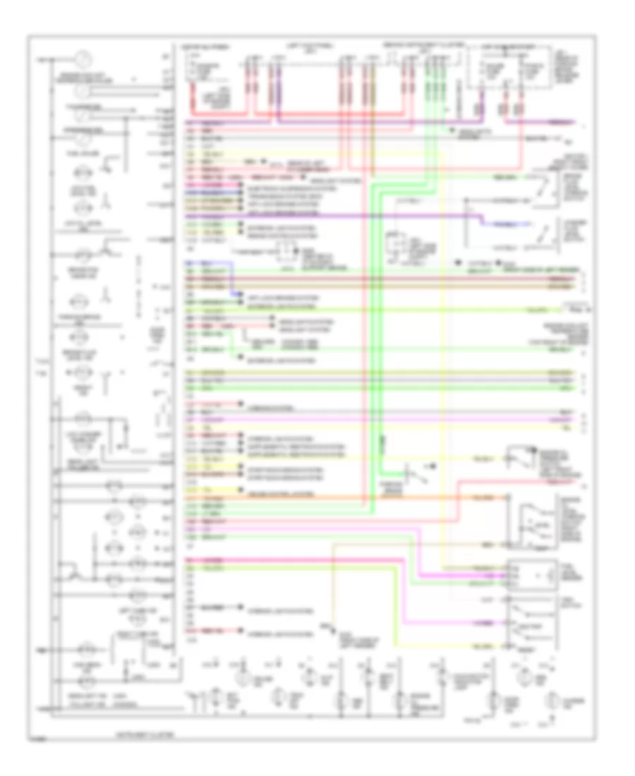 Instrument Cluster Wiring Diagram 1 of 2 for Lexus LS 400 1995