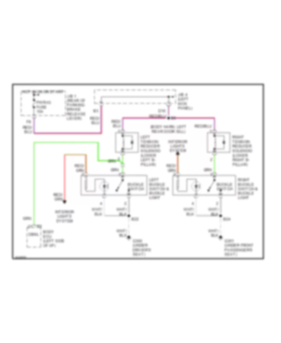 Electric Tension Reducer Wiring Diagram for Lexus LS 400 1995