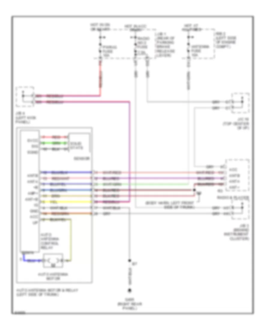 Power Antenna Wiring Diagram for Lexus LS 400 1995