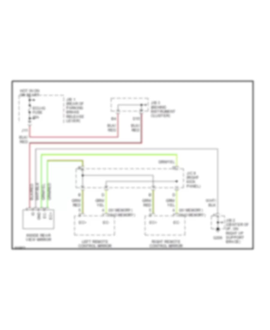 Electrochromic Mirrors Wiring Diagram for Lexus LS 400 1995