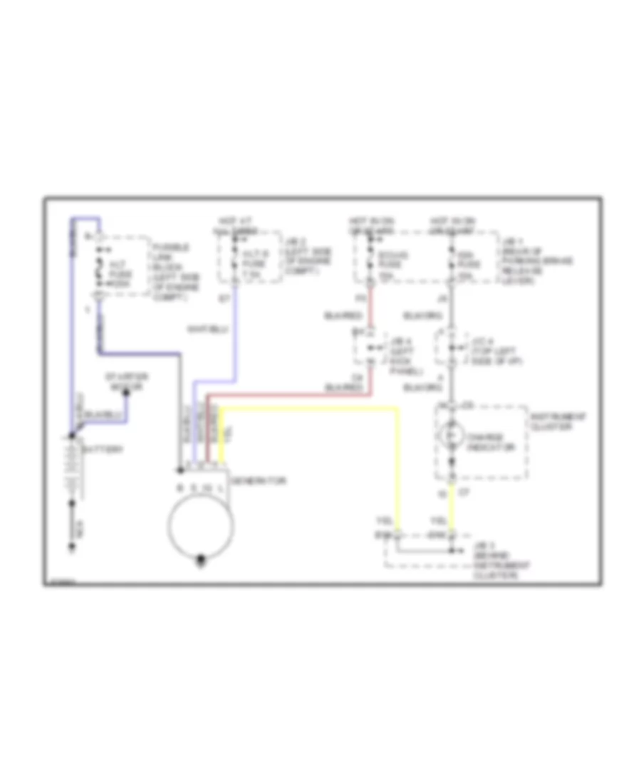 Charging Wiring Diagram for Lexus LS 400 1995