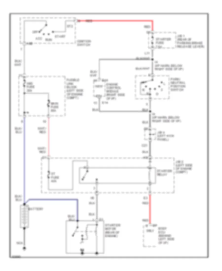 Starting Wiring Diagram for Lexus LS 400 1995