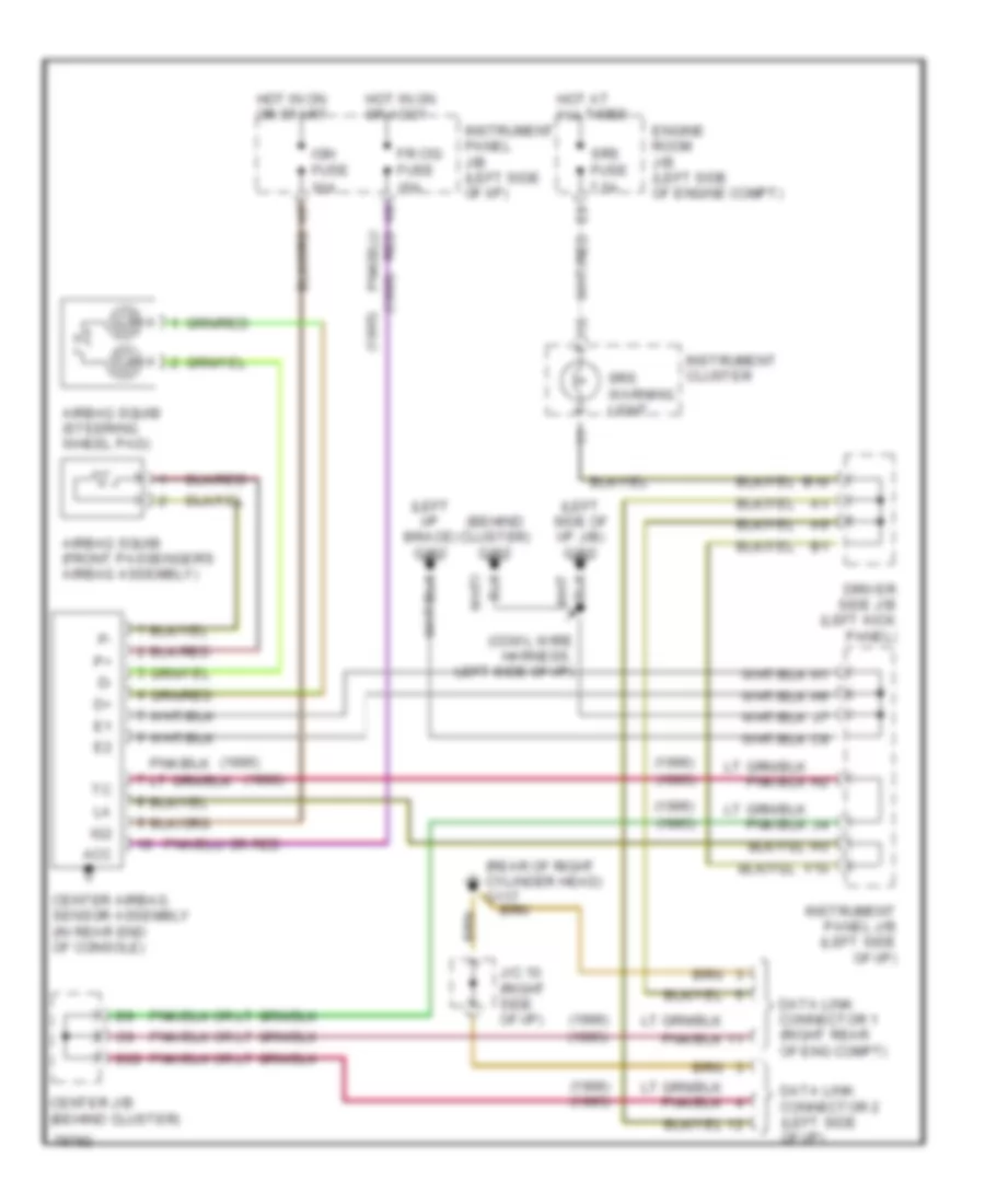 Supplemental Restraint Wiring Diagram for Lexus LS 400 1995