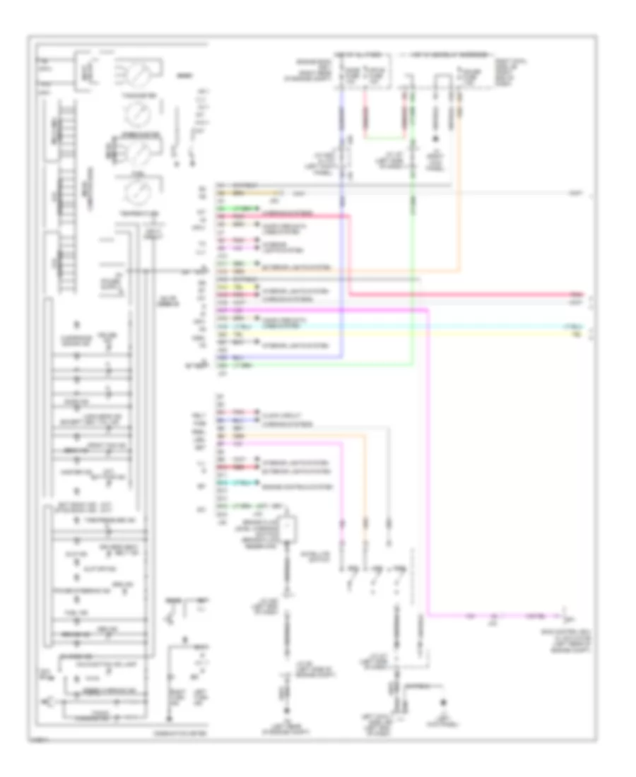 Instrument Cluster Wiring Diagram 1 of 2 for Lexus IS 250 2012