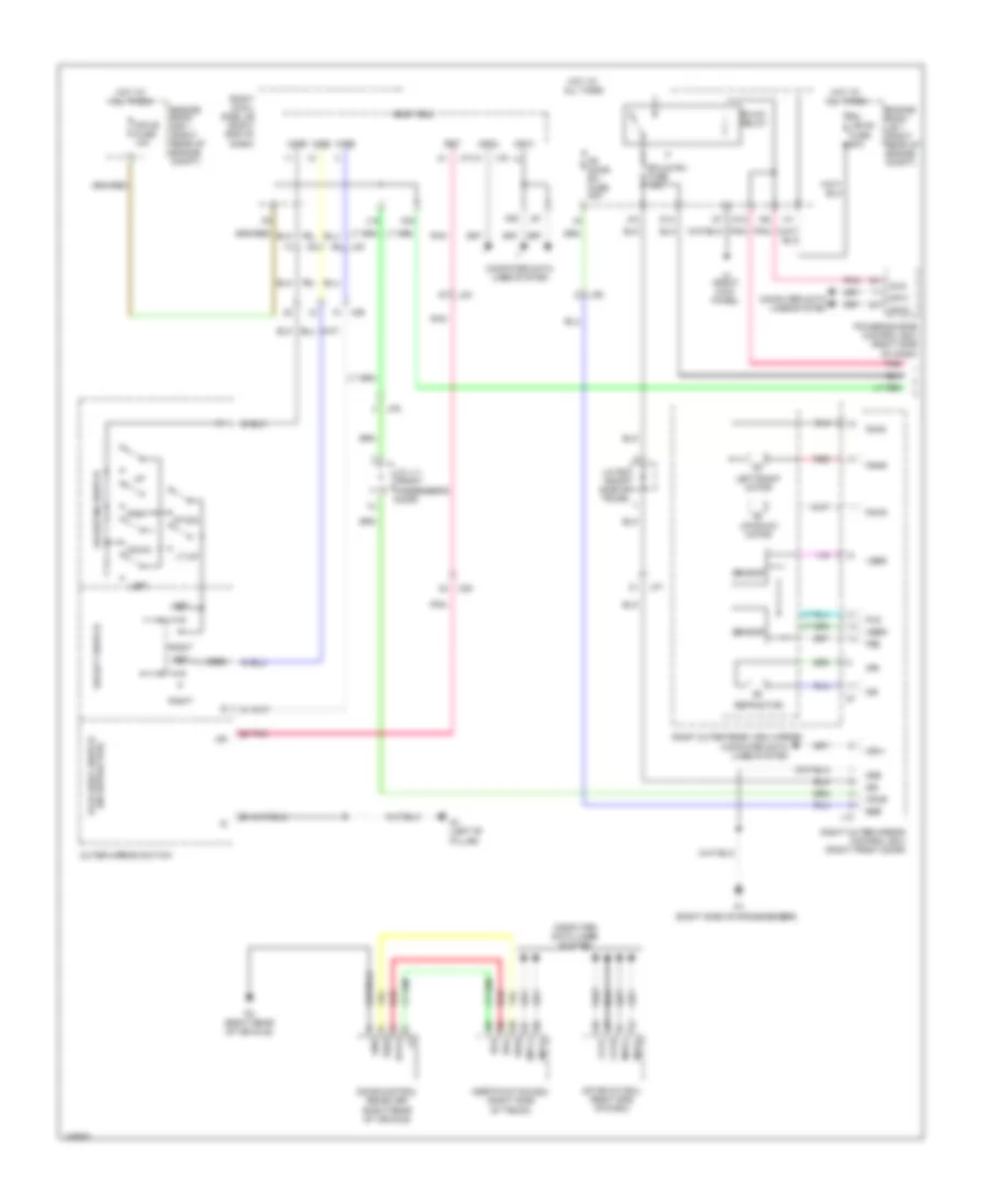 Memory Mirrors Wiring Diagram (1 of 2) for Lexus IS 250 2012