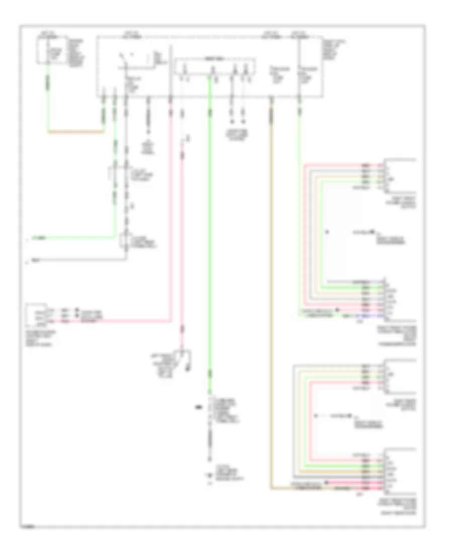 Power Windows Wiring Diagram (2 of 2) for Lexus IS 250 2012
