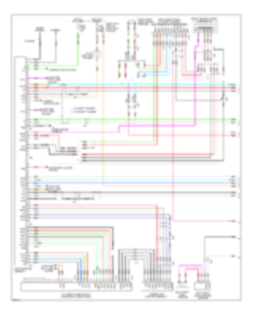 Radio Wiring Diagram, without Navigation (1 of 2) for Lexus IS 250 2012