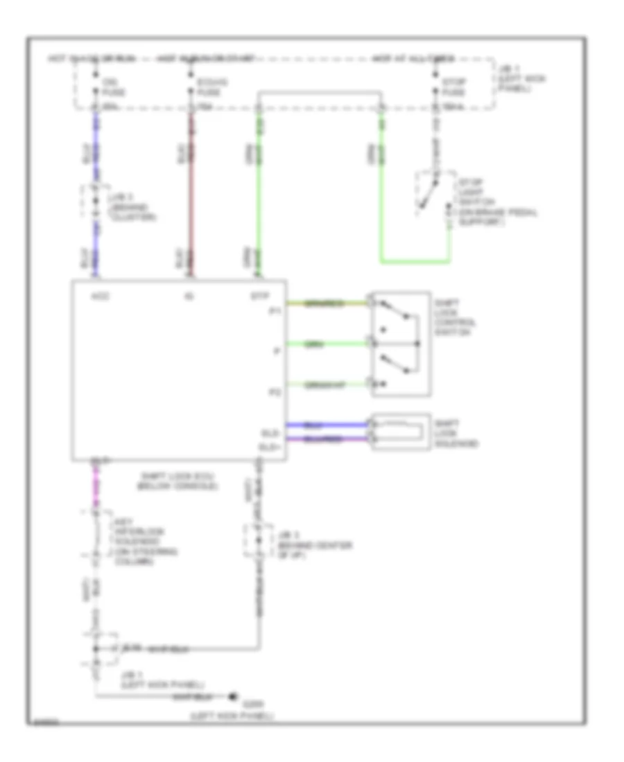 Shift Interlock Wiring Diagram for Lexus SC 300 1995