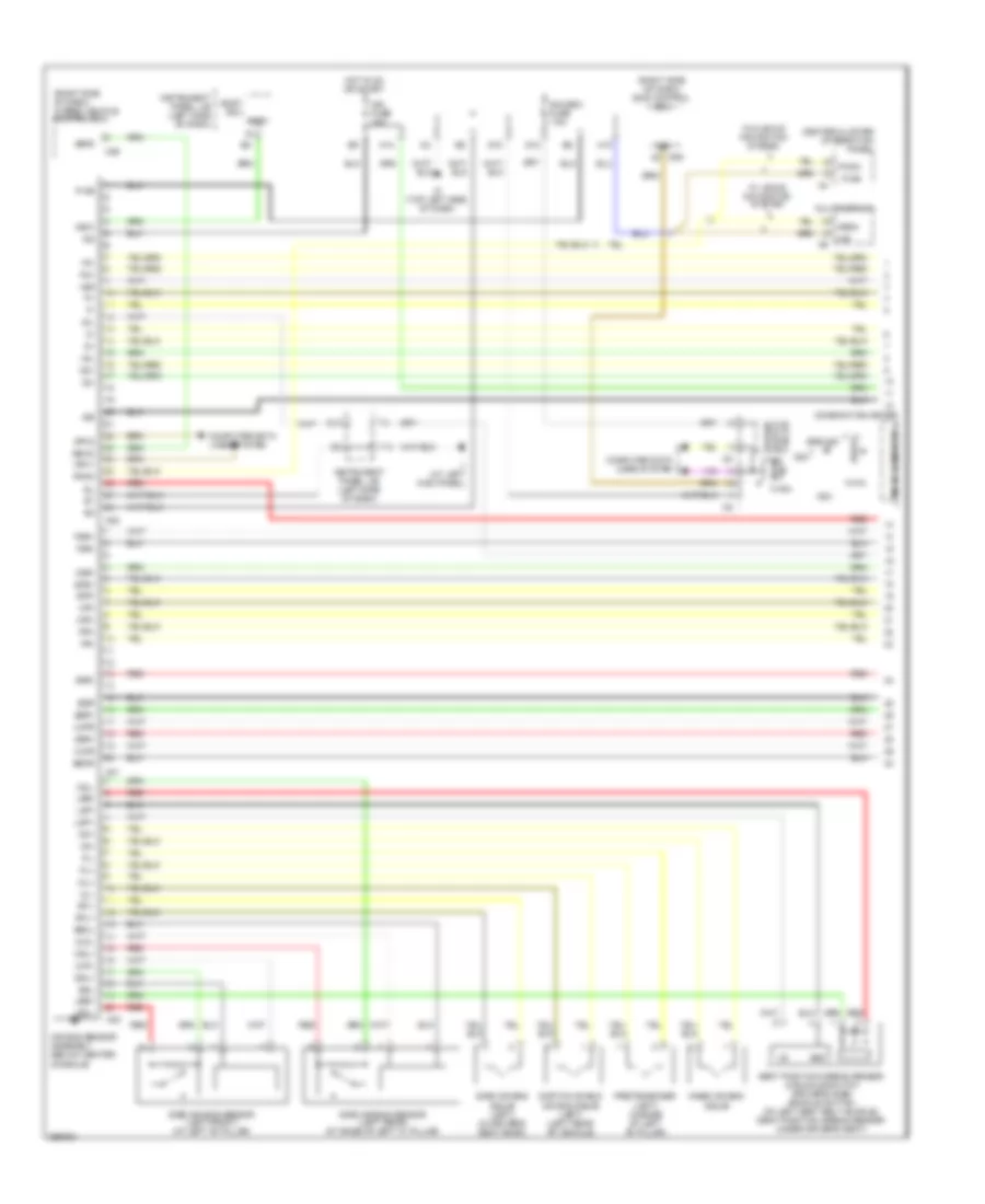 Supplemental Restraints Wiring Diagram 1 of 2 for Lexus RX 400h 2007