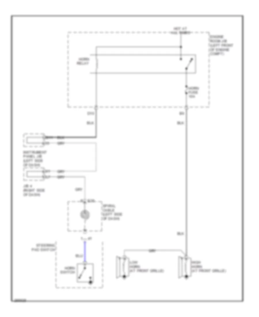 Horn Wiring Diagram for Lexus ES 350 2008