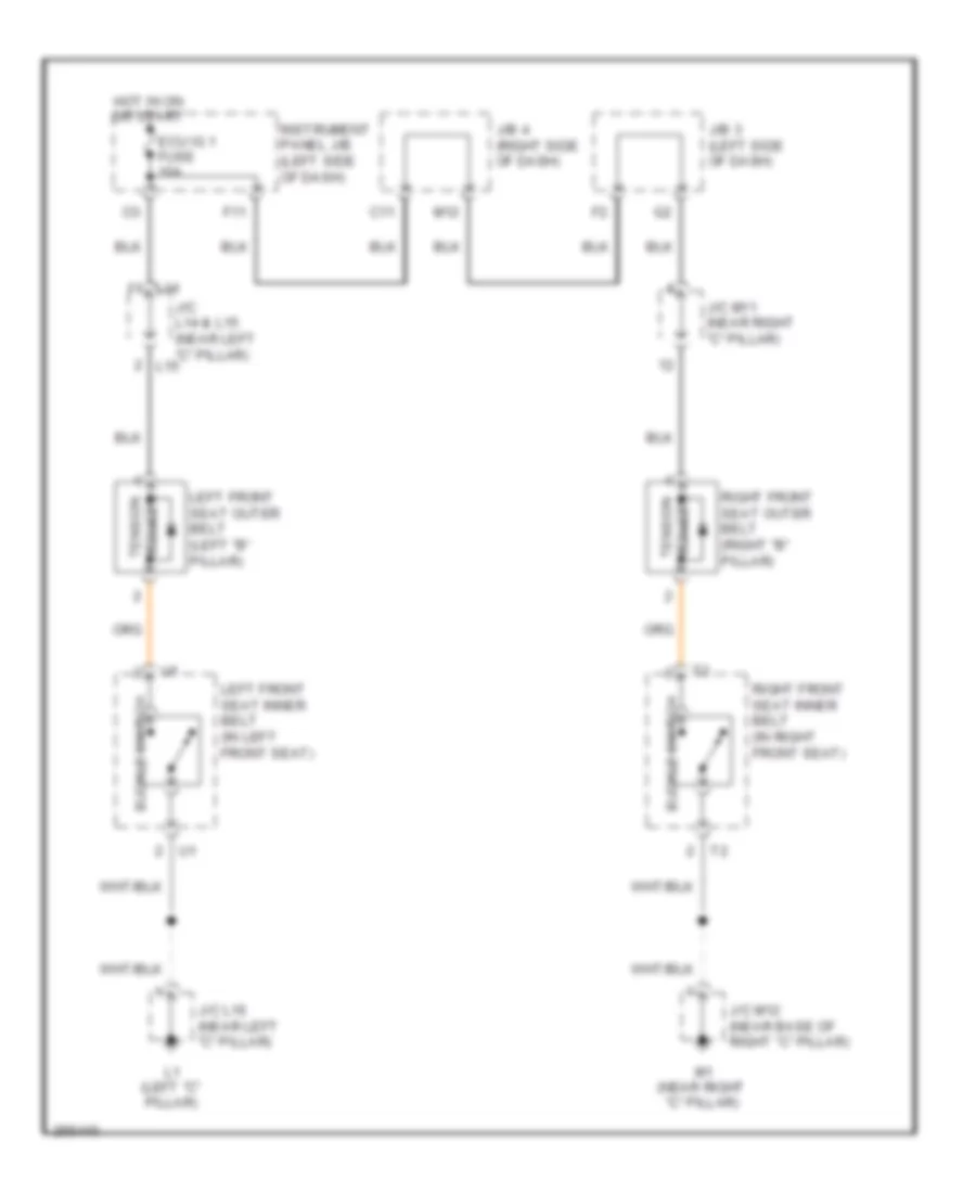 Passive Restraints Wiring Diagram for Lexus ES 350 2008