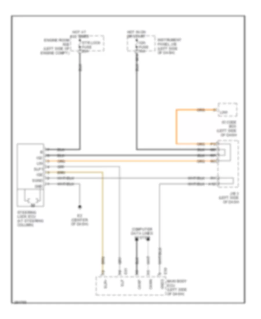 Steering Column Wiring Diagram for Lexus ES 350 2008