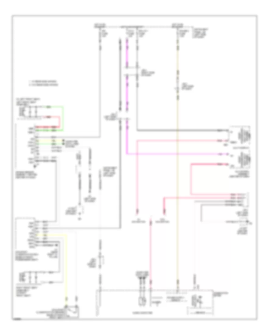 Seat Belt Warning Wiring Diagram for Lexus ES 350 2008