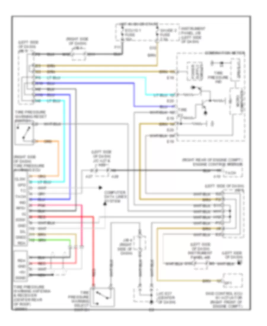 Tire Pressure Monitoring Wiring Diagram for Lexus ES 350 2008