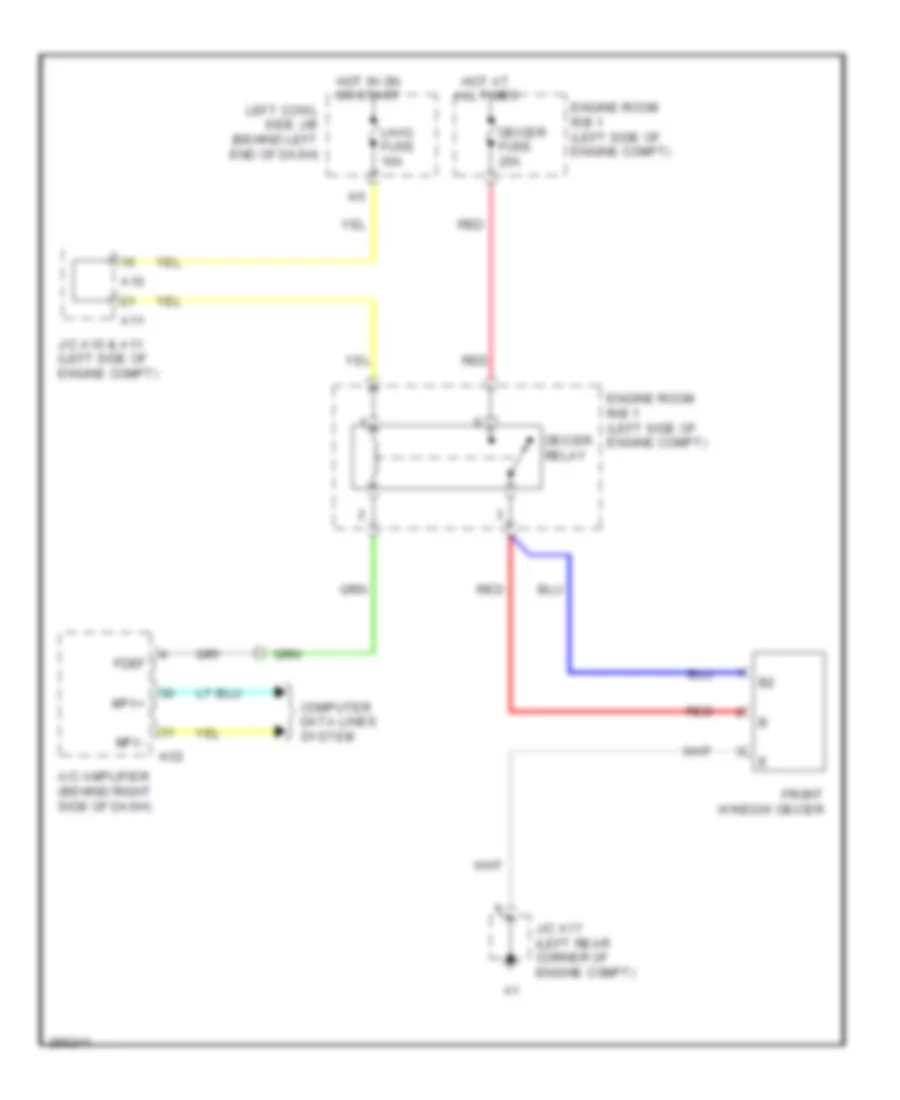 Front Deicer Wiring Diagram for Lexus GS 450h 2008