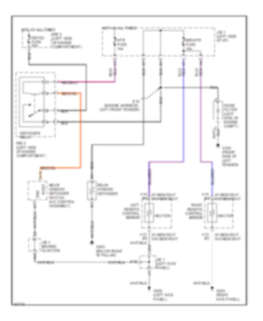 Defogger Wiring Diagram for Lexus SC 300 1996