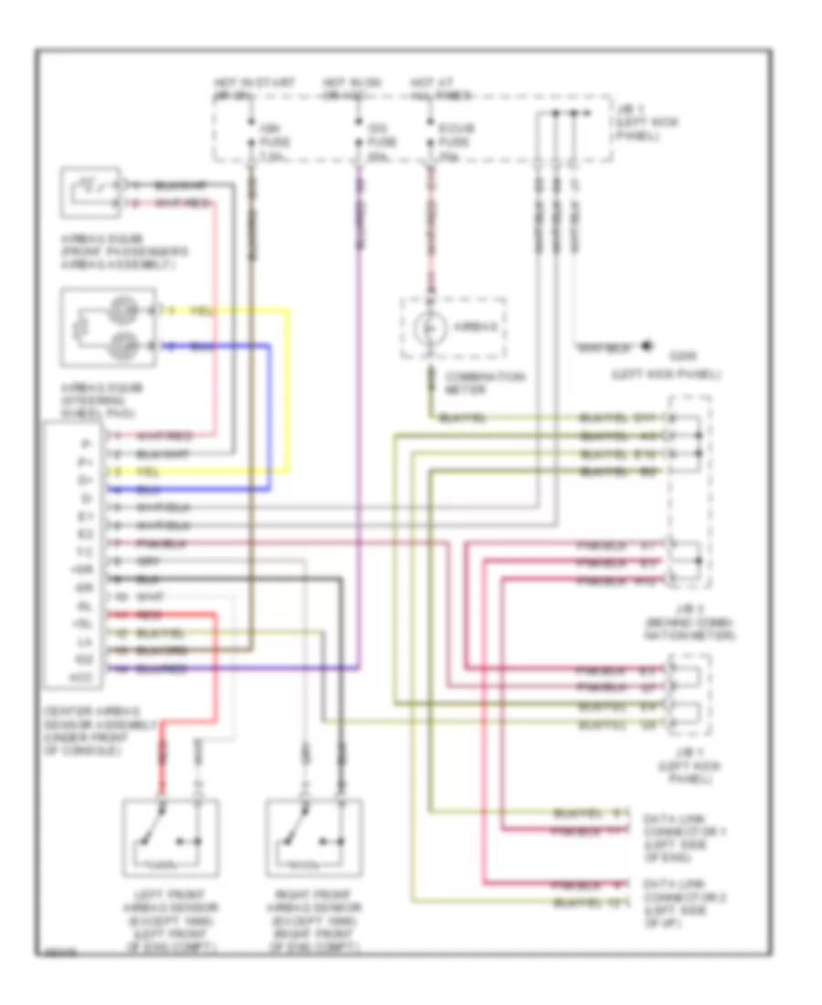 Supplemental Restraint Wiring Diagram for Lexus SC 400 1996