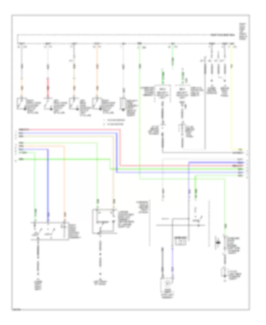 Power Door Locks Wiring Diagram (2 of 7) for Lexus IS F 2012