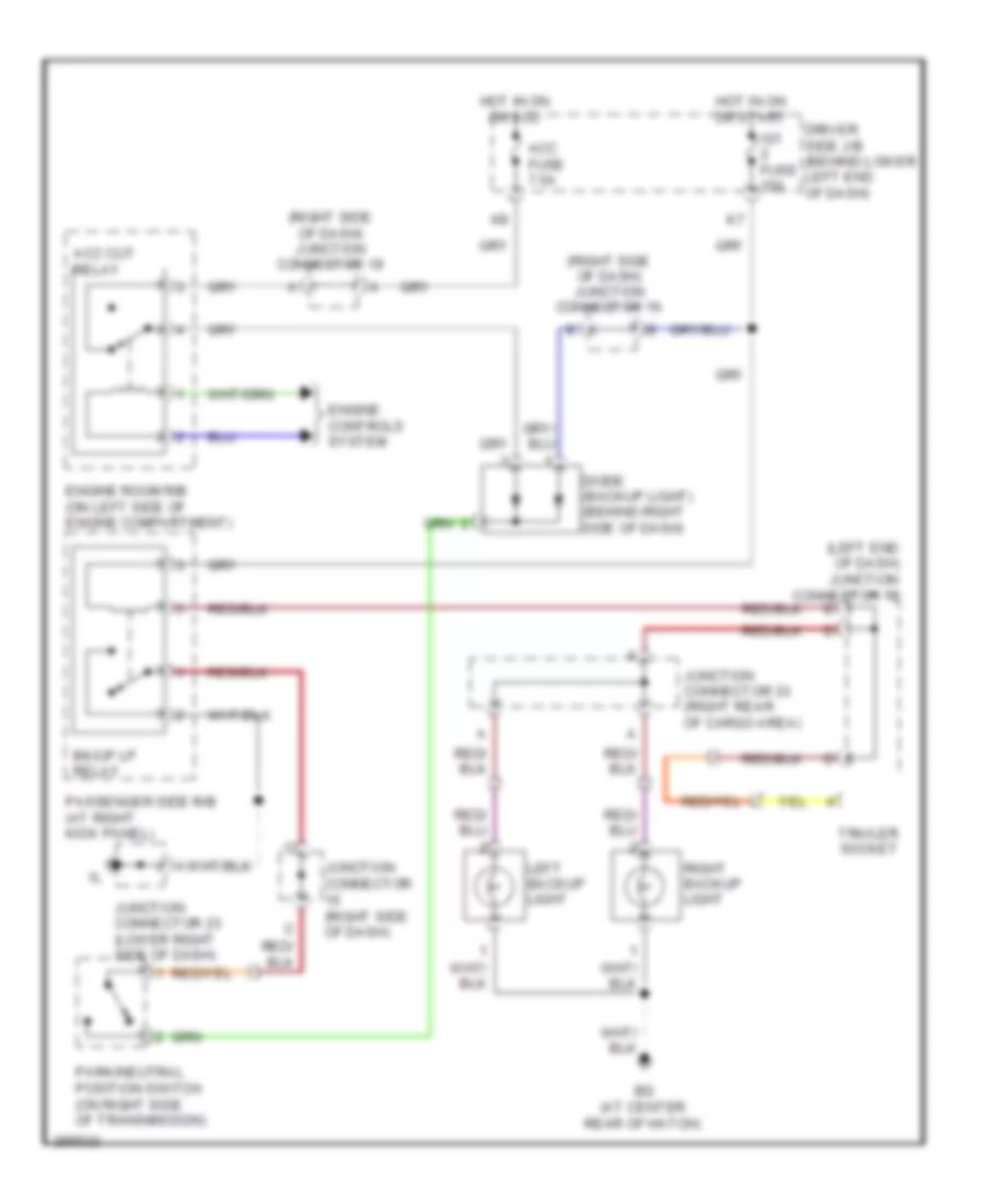 Back up Lamps Wiring Diagram for Lexus GX 470 2008