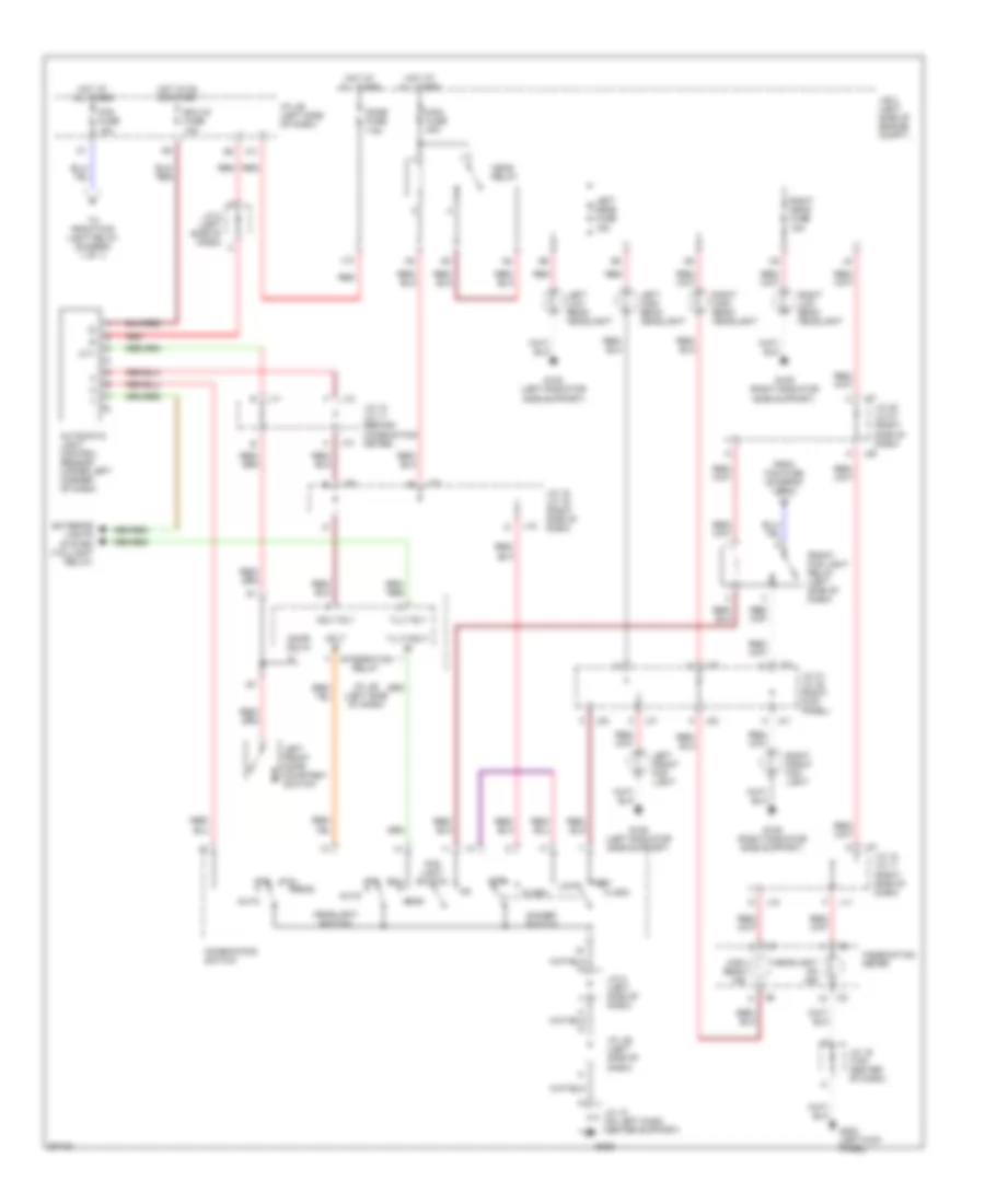 Headlight Wiring Diagram, without DRL for Lexus ES 300 1997