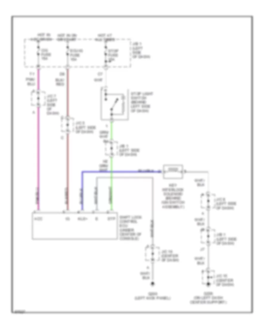 Shift Interlock Wiring Diagram for Lexus ES 300 1997