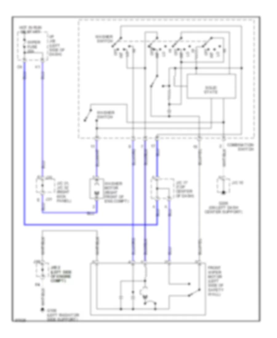 Wiper Washer Wiring Diagram for Lexus ES 300 1997