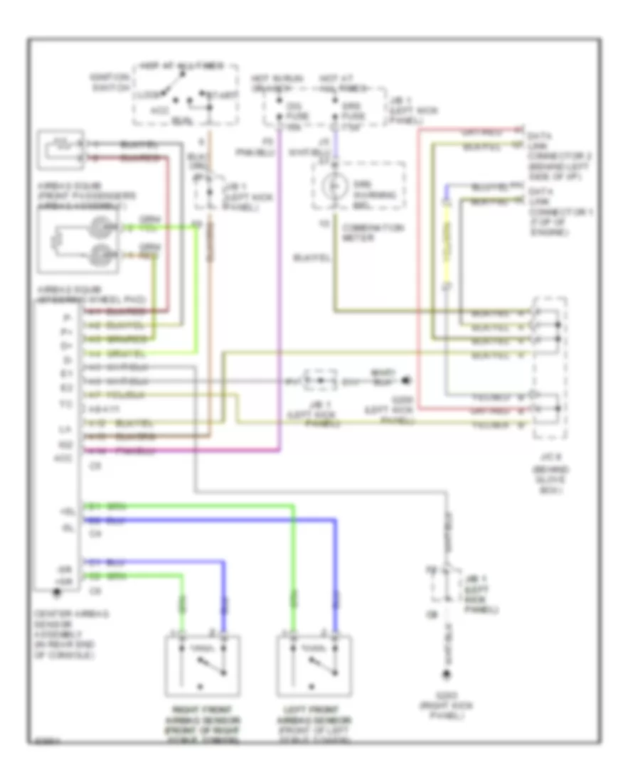 Supplemental Restraint Wiring Diagram for Lexus GS 300 1997