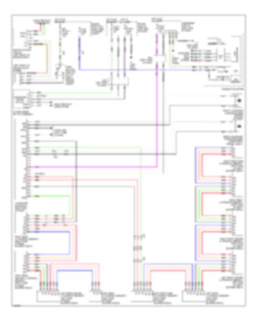 Rear Sonar Wiring Diagram for Lexus LS 460 2012