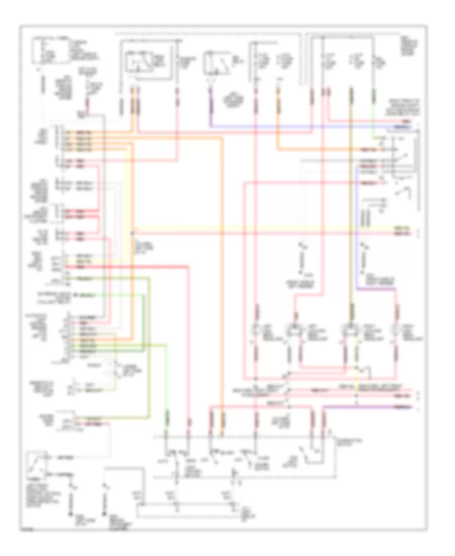 Headlight Wiring Diagram with DRL 1 of 2 for Lexus LS 400 1997