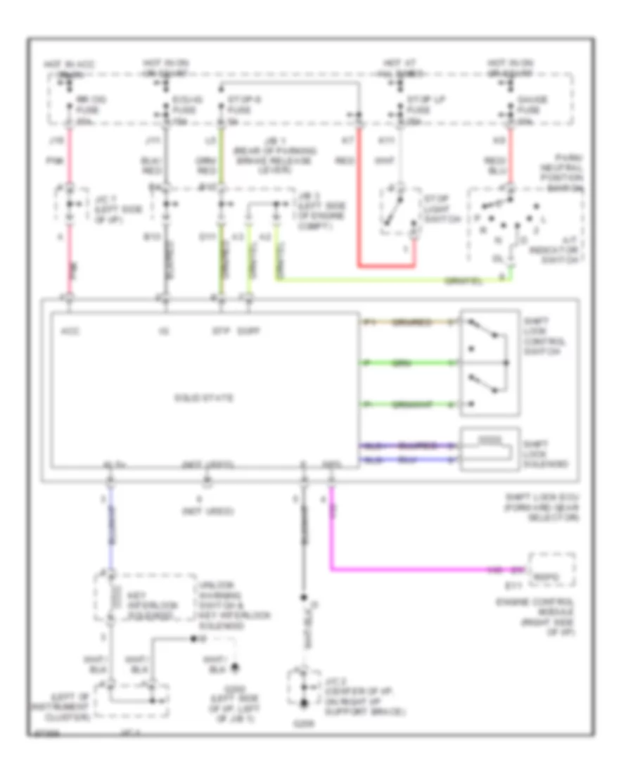 Shift Interlock Wiring Diagram for Lexus LS 400 1997