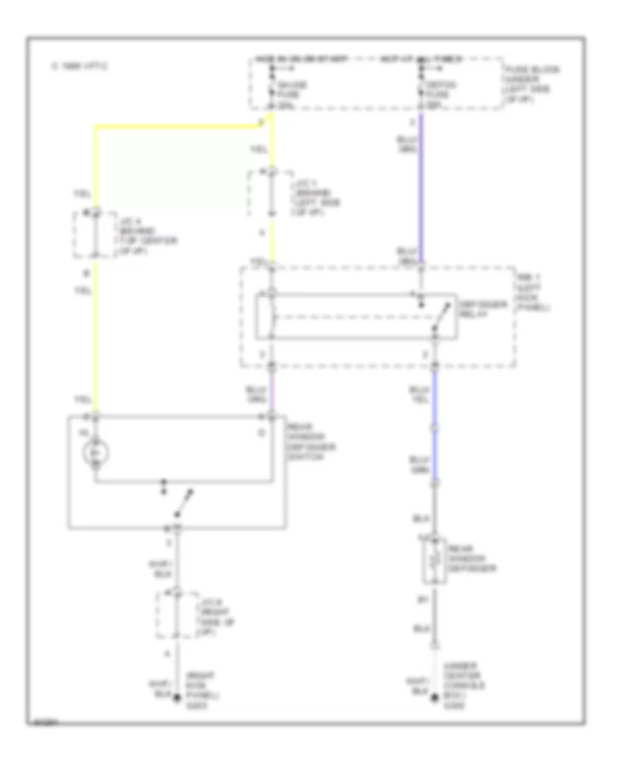 Defogger Wiring Diagram for Lexus LX 450 1997