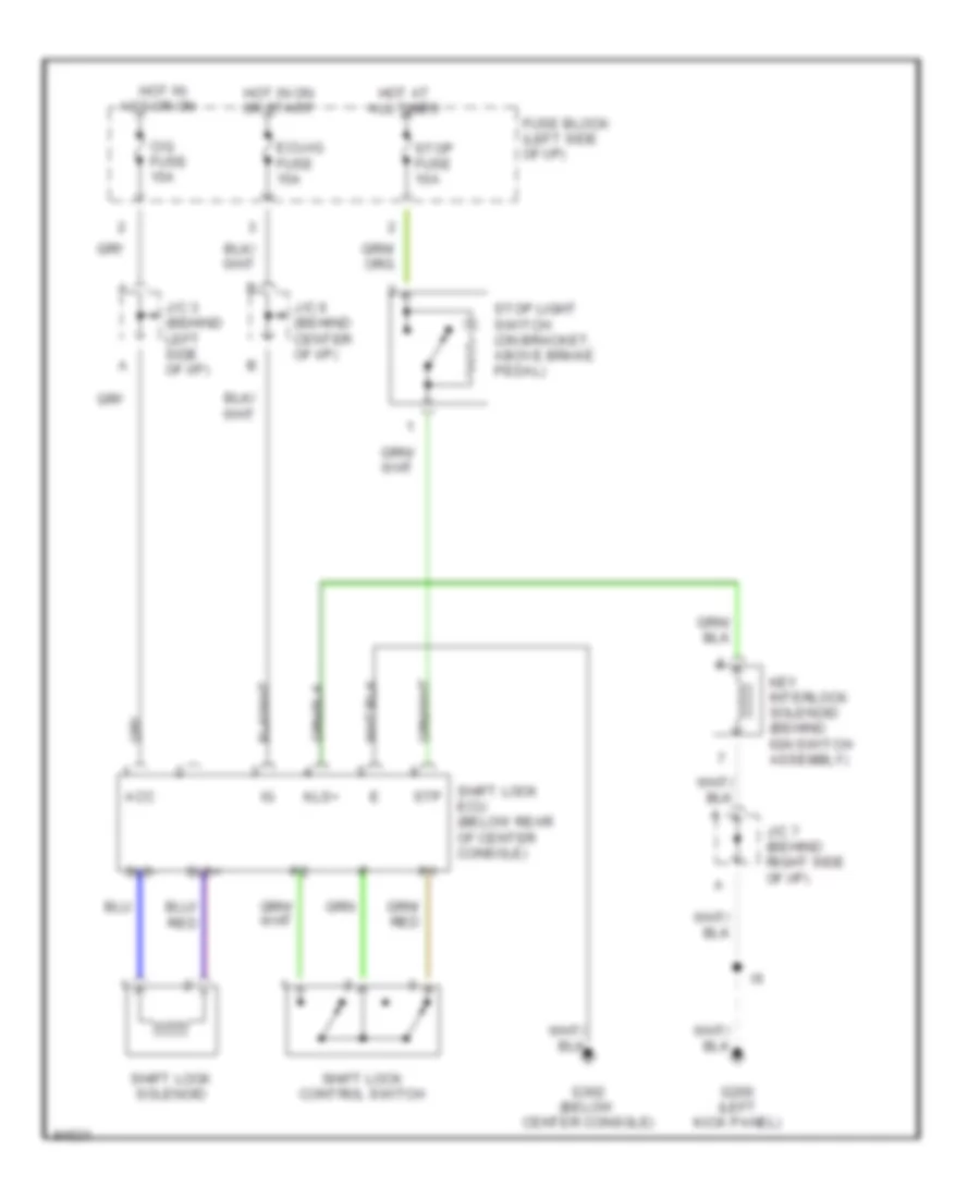 Shift Interlock Wiring Diagram for Lexus LX 450 1997