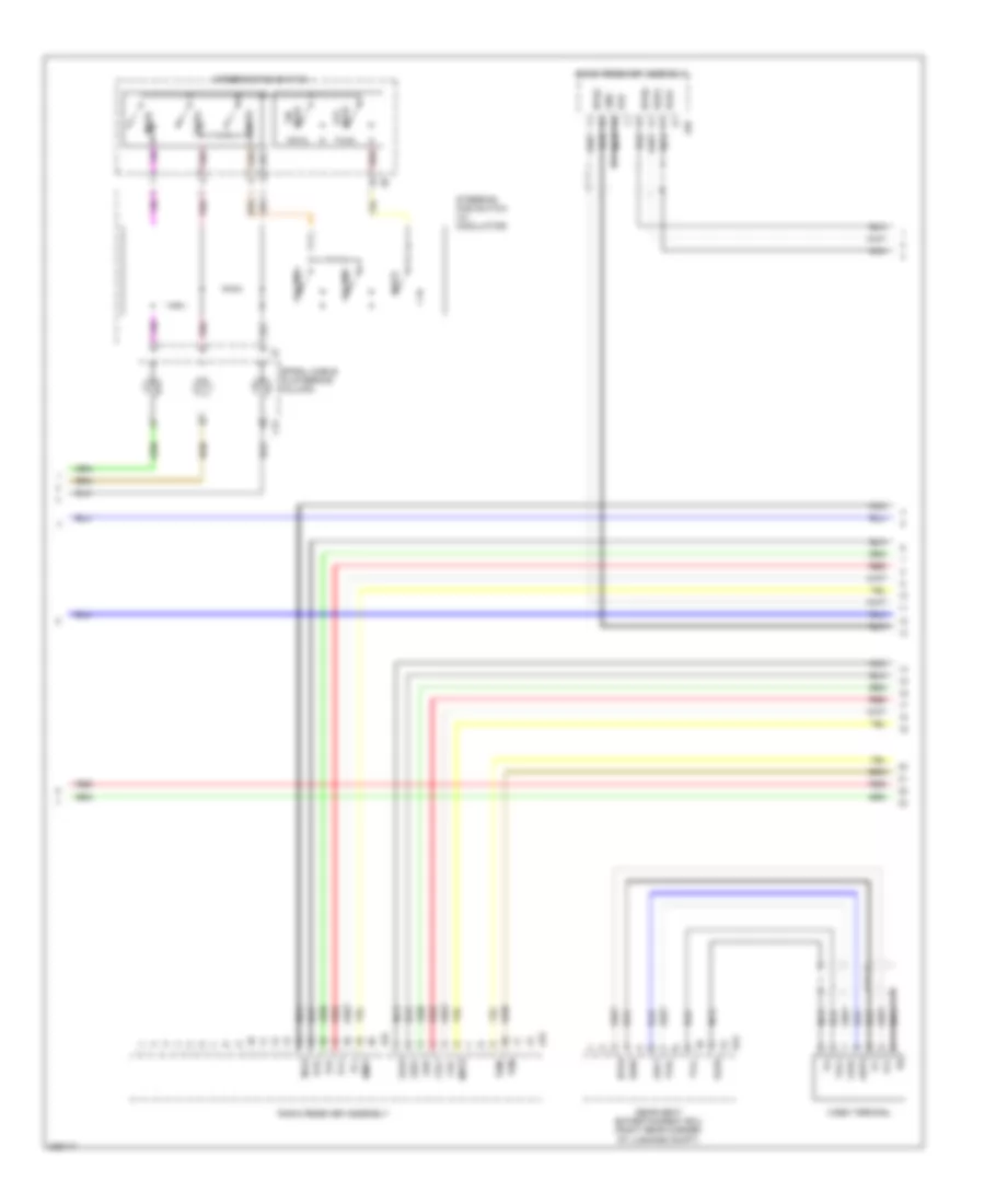 Satellite Radio Wiring Diagram, without Mark Levinson  without Rear DVD Changer (3 of 5) for Lexus LS 460 2008