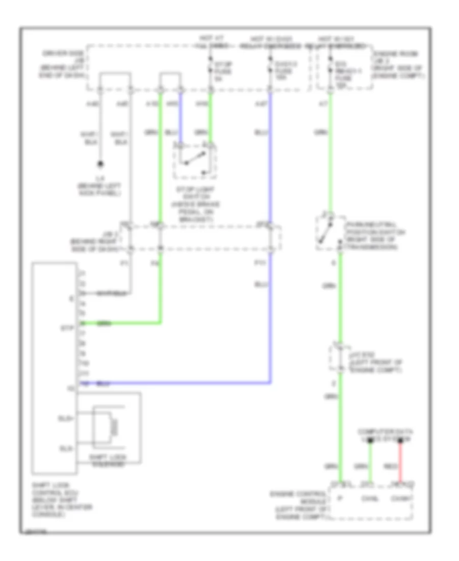 Shift Interlock Wiring Diagram for Lexus LS 460 2008