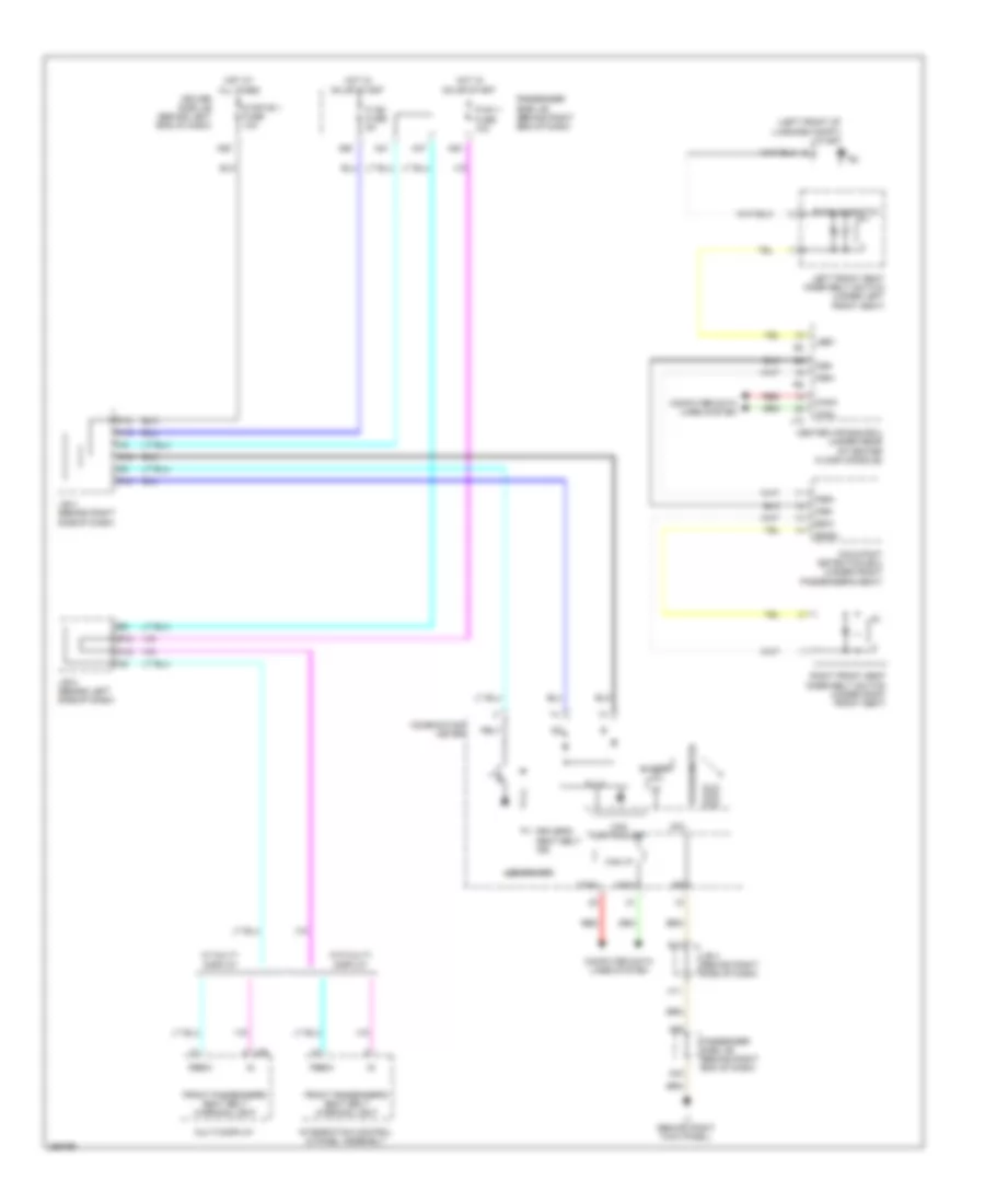 Seat Belt Warning Wiring Diagram for Lexus LS 460 2008