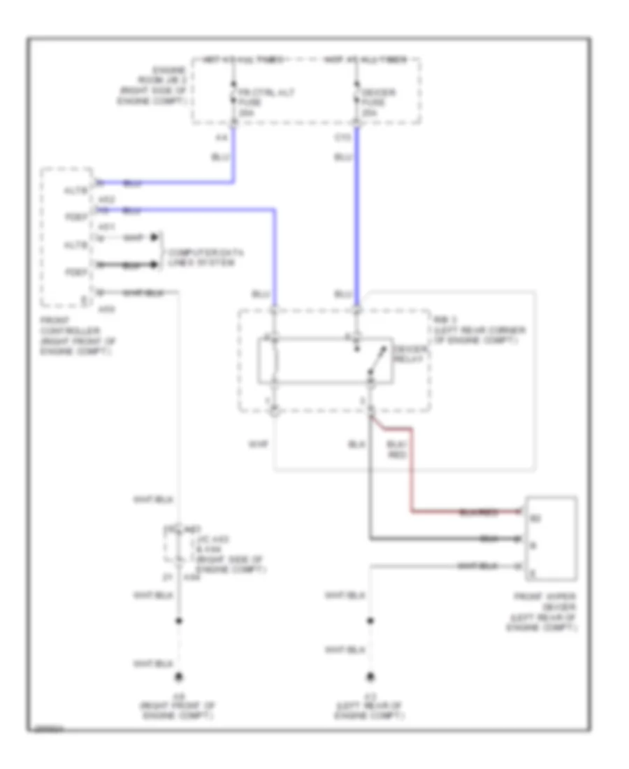 Front Deicer Wiring Diagram for Lexus LS 460 2008