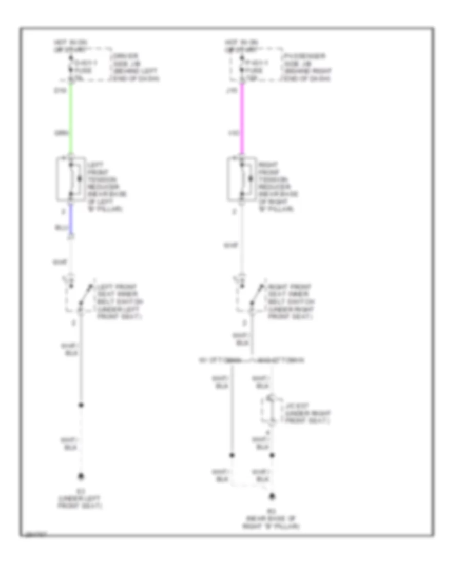 Electric Tension Reducer Wiring Diagram for Lexus LS 460 2008