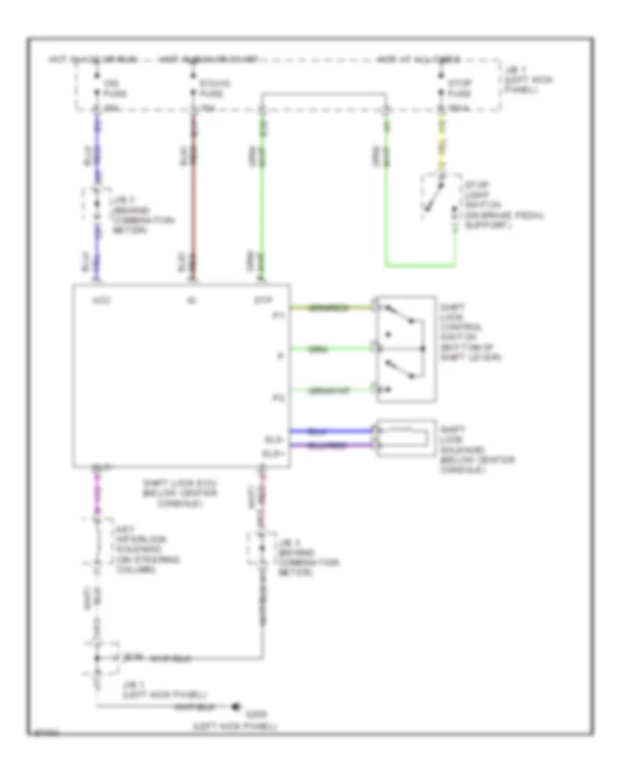 Shift Interlock Wiring Diagram for Lexus SC 300 1997