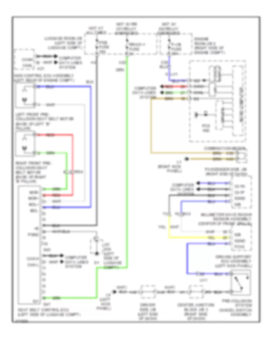 Pre Collision Wiring Diagram for Lexus LS 600hL 2012
