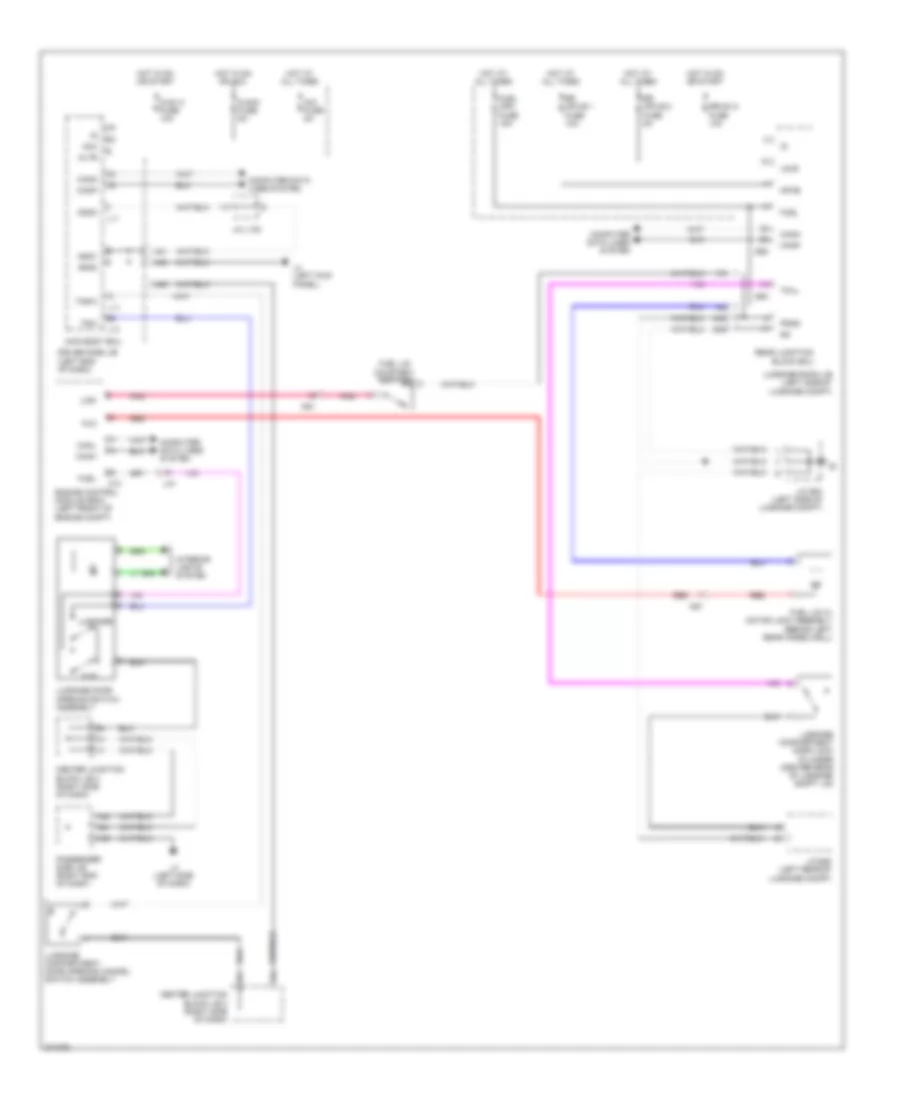 Trunk  Fuel Door Release Wiring Diagram for Lexus LS 600hL 2012