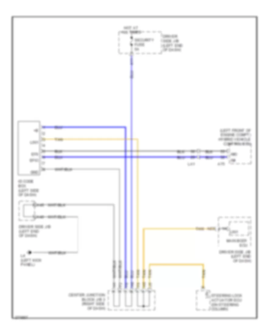 Immobilizer Wiring Diagram for Lexus LS 600hL 2012