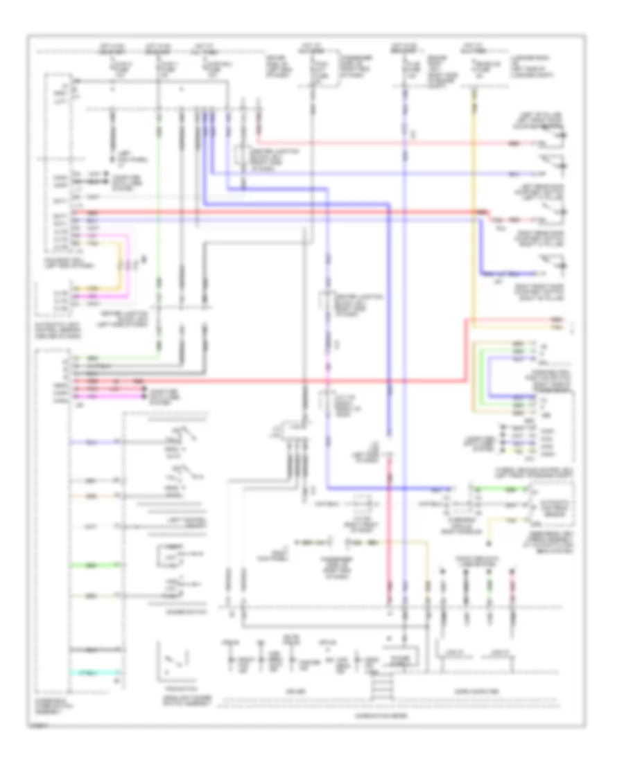 Headlamps Wiring Diagram (1 of 2) for Lexus LS 600hL 2012