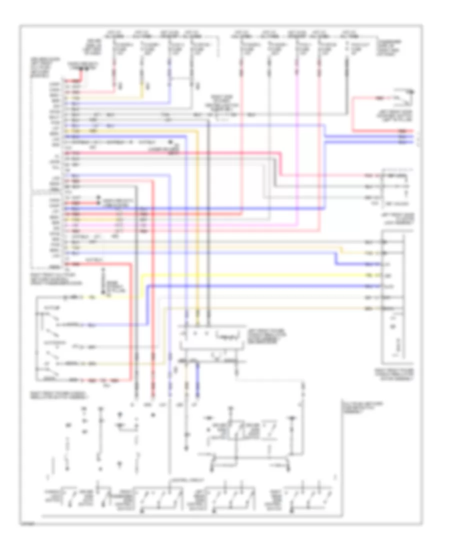 Power Windows Wiring Diagram 1 of 2 for Lexus LS 600hL 2012