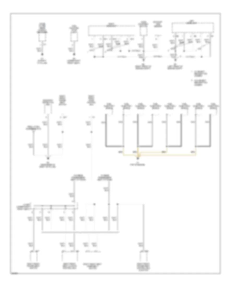 Ground Distribution Wiring Diagram 6 of 6 for Lexus LS 460L 2008