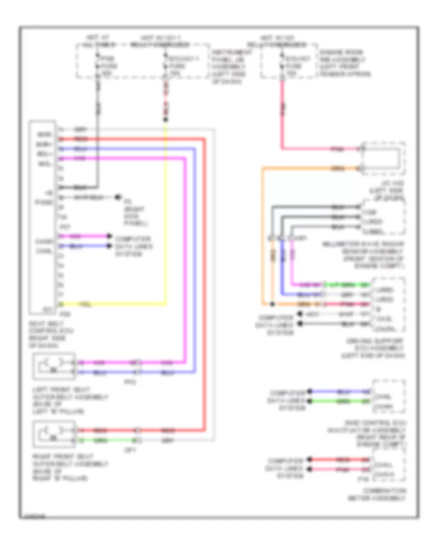 Pre Collision Wiring Diagram for Lexus RX 350 2012
