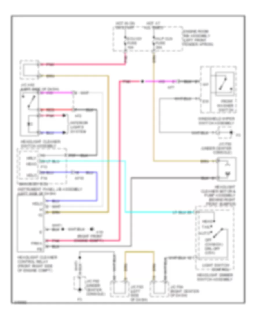 схема шайбы фары для Lexus RX 350 2012
