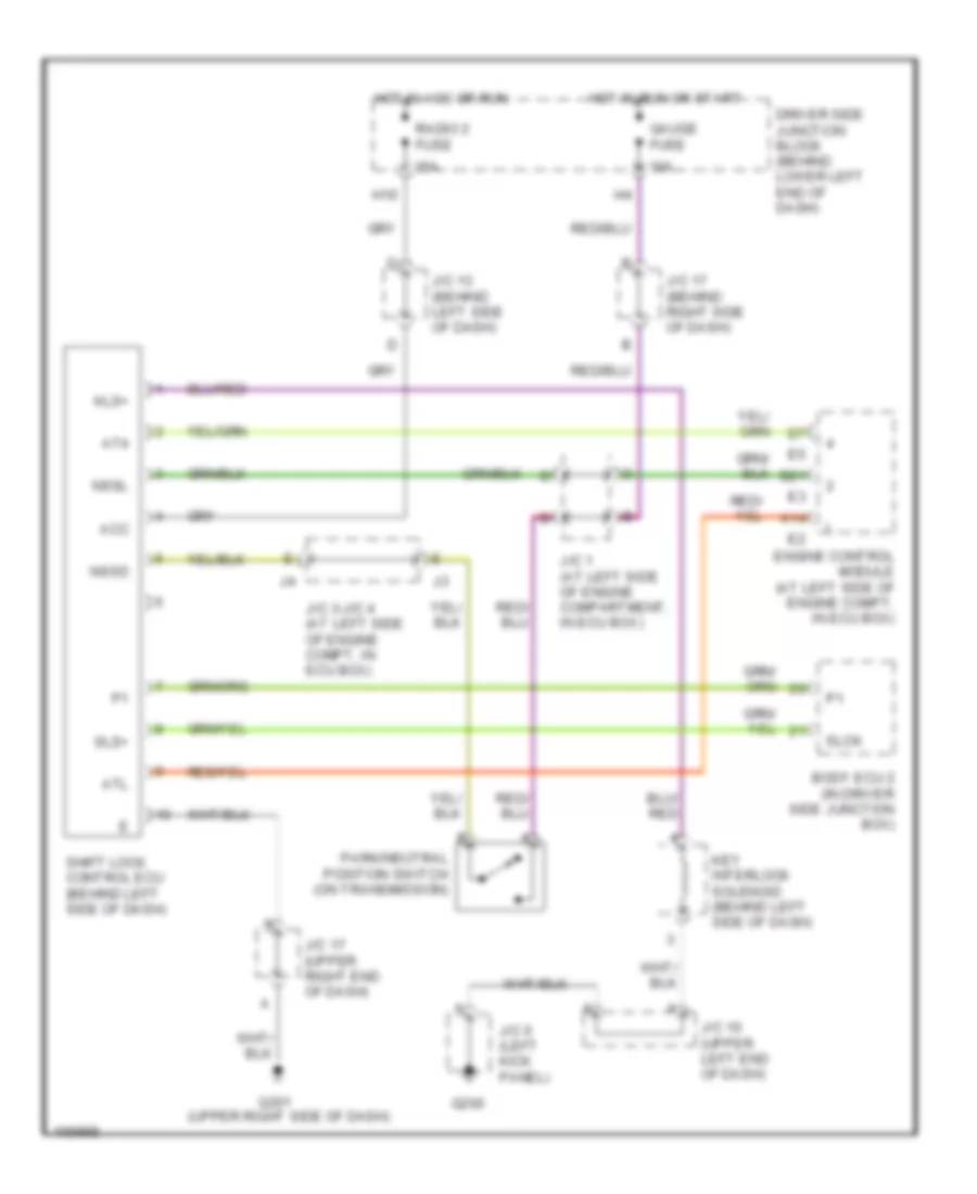 3 0L Shift Interlock Wiring Diagram for Lexus GS 300 1998