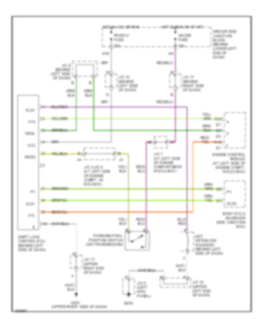 4.0L, Shift Interlock Wiring Diagram for Lexus GS 400 1998