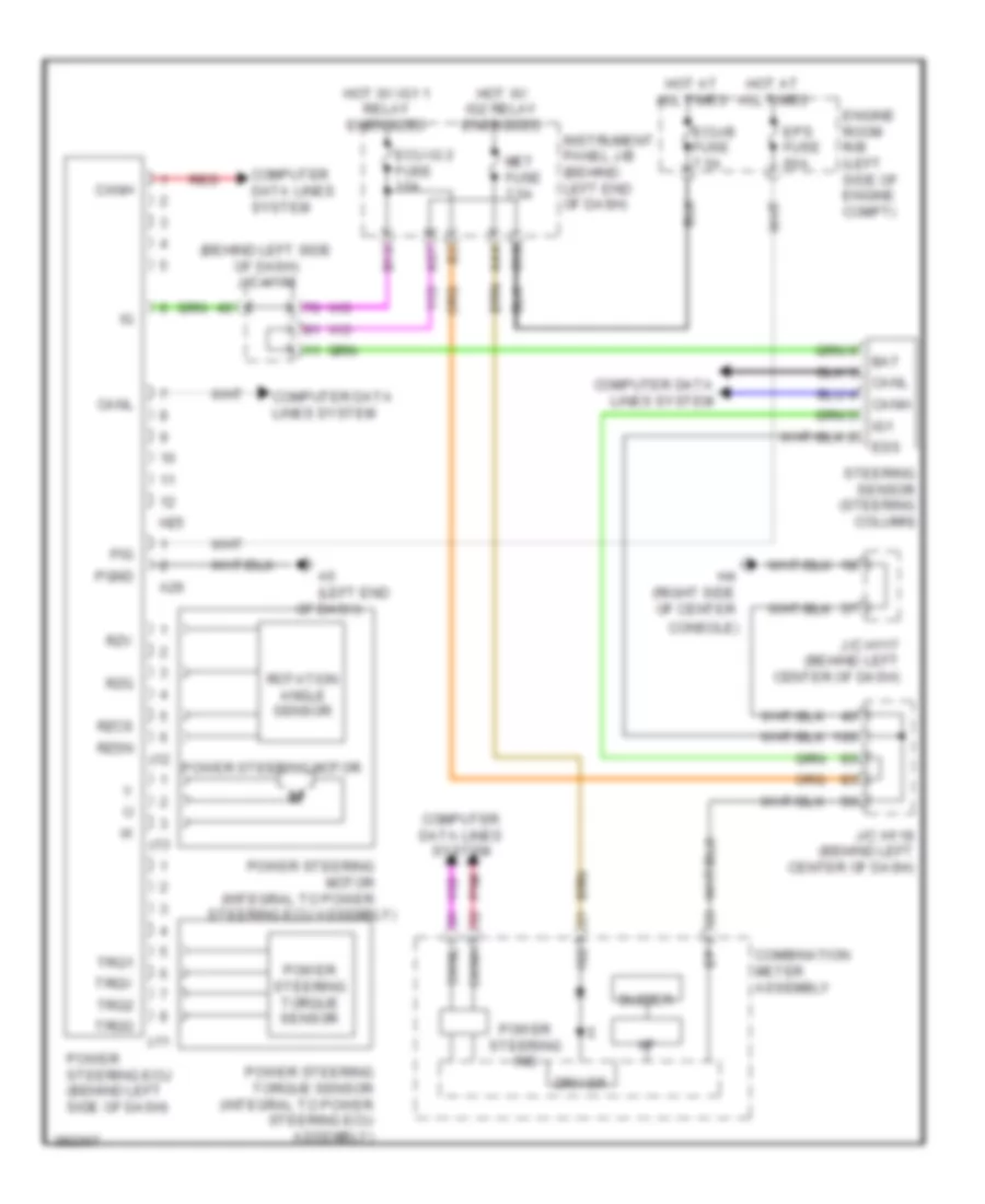 Electronic Power Steering Wiring Diagram for Lexus CT 200h 2013