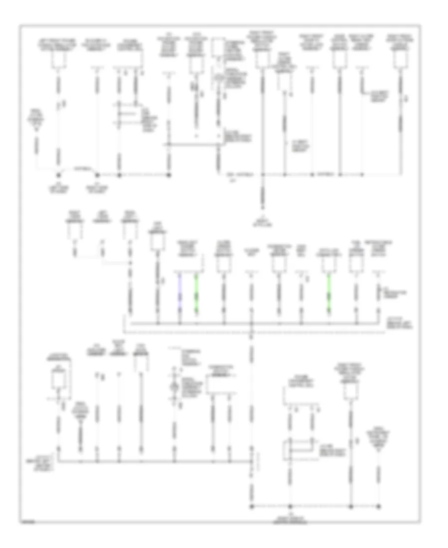 Ground Distribution Wiring Diagram (3 of 5) for Lexus CT 200h 2013